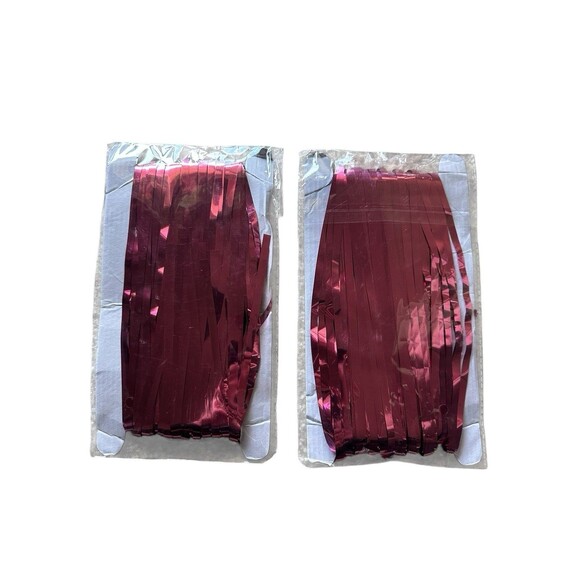 2 Pack Backdrop Decorations Tinsel Curtains 3Ft x 10FT PINK - Picture 1 of 5